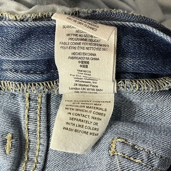 Free People SZ 25 Milo Denim Jean Overalls Distressed Pockets Side Zip Womens - Picture 10 of 12